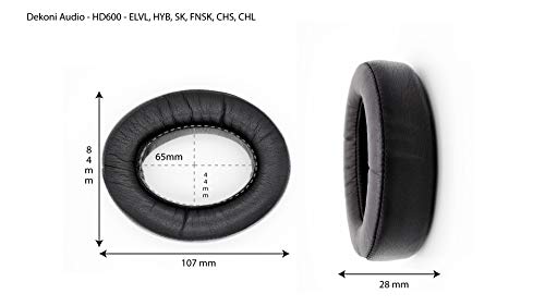 Dekoni Audio Earpads for HD600 Series, Velour | Memory Foam, Easy Install, Stock Fit, Pad Upgrade