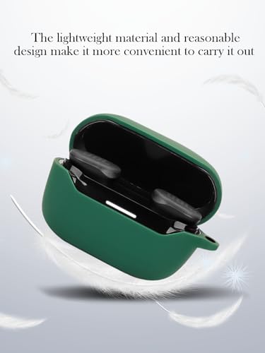 Case for JBL Endurance Race 2 True Wireless in Ear Earbuds,Soft Protective,Shockproof, BOVUGAC Silicone Case Cover with Keychain & Cleaning Kit & Lanyard-Green - color: Green