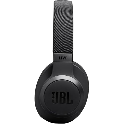 JBL Live 770NC - Wireless Over-Ear Headphones with True Adaptive Noise Cancelling with Smart Ambient, Up to 65 Hours of Battery Life, Comfort-fit Fabric Headband & Carrying Pouch (Black) (Renewed) - color: Black