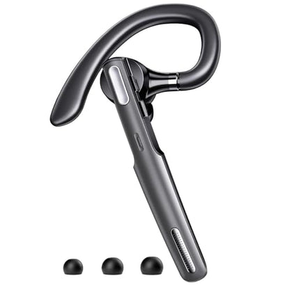 SneKa Bluetooth Earpiece Wireless Headset for iOS Android Cell Phone, Gray