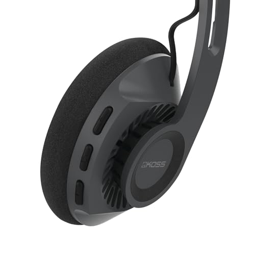 Koss KPH30 Wireless Bluetooth Retro Style On-Ear Headphones, Stealth Grey | 20+ Hour Battery Life, USB-C Charging, Microphone - color: Stealth Grey