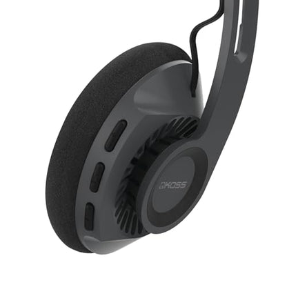 Koss KPH30 Wireless Bluetooth Retro Style On-Ear Headphones, Stealth Grey | 20+ Hour Battery Life, USB-C Charging, Microphone - color: Stealth Grey