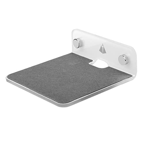 Wall Mount for Speakers, Webcam, Phones - Acrylic Floating Shelf (Silky White & Transparent) - color: Silky White & Transparent