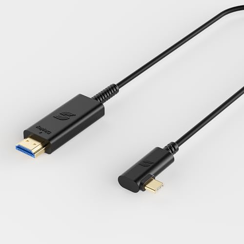 STORHM USB-C Right Angle to HDMI 2.0 Cable - HDMI Certified Ultra High Performance 4K Active Optical Cable – Unparalleled Performance and Compatibility (6ft) - style: 6ft