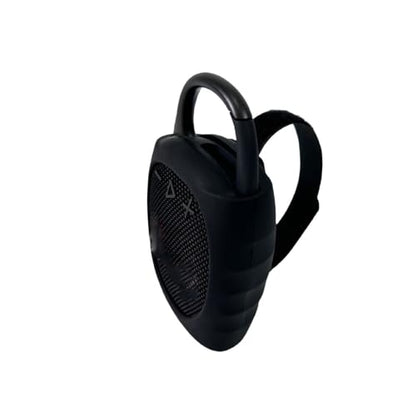 Silicone Case for JBL Clip 5 Portable Bluetooth Speaker Travel Carrying Pouch Protective Cover Shockproof Travel Carrying Case with Strap (Black) - color: Black