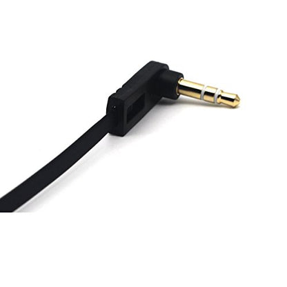 3.5mm Male Stereo Audio Flat Cable, 15cm, 2 Pack, Dual 90 Degree Angle Jack, 1/8" TRS Plug Headphone AUX Cord - color: Double Angle