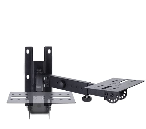 SPS-508 Speaker Wall Mount Stand, Rotatable Angle, Adjustable Swivel Tilt Speaker Mount Bracket, Home Surround Sound System 100 lbs Capacity (2 Packs, Black)