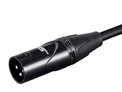 Monoprice Starquad XLR Male to XLR Female Microphone Cable - 100 Feet, 24AWG, Gold Plated Contacts, Black - Stage Right Series - size: 100 Feet