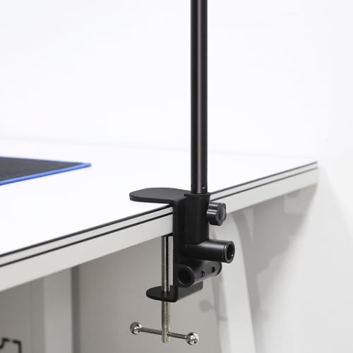 Table Mount Clamp, Metal Mic Desk Clamp Holder, 3-in-1 Desk C-Clamp for Microphone Boom Arm Stand Holder, 0.47 inch/1.2cm Hole, Fits up to 2.76 inch/7cm Desktop Thickness