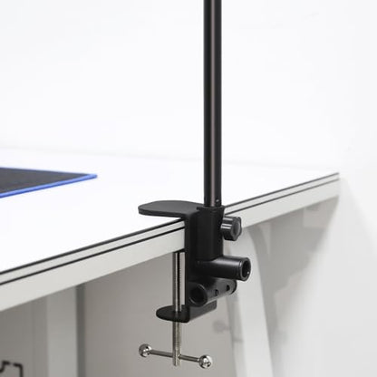 Table Mount Clamp, Metal Mic Desk Clamp Holder, 3-in-1 Desk C-Clamp for Microphone Boom Arm Stand Holder, 0.47 inch/1.2cm Hole, Fits up to 2.76 inch/7cm Desktop Thickness