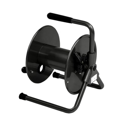 Hannay Reels AVC16-10-11 Series AVC Manual Hand Crank Portable Cable Storage Reel for Audio Video, Steel and Aluminum Construction, Black Paint, Made in USA