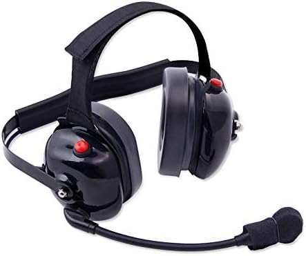 Rugged Radios H60 Dual-Radio Behind-the-Head Racing Headset | Dual PTT Controls, Dedicated Speakers, Noise-Canceling Mic & Two Universal 5-Pin Ports for Two Handheld Radios
