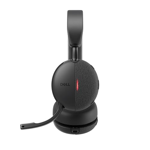 Dell Wireless ANC Headset WL5024, Hybrid ANC, Teams Certified | Bluetooth 5.3, 20Hz-20kHz Frequency, -45dBV/Pa Sensitivity, 0.48 lbs Weight, iPhone & Android Compatible, Zoom Certified