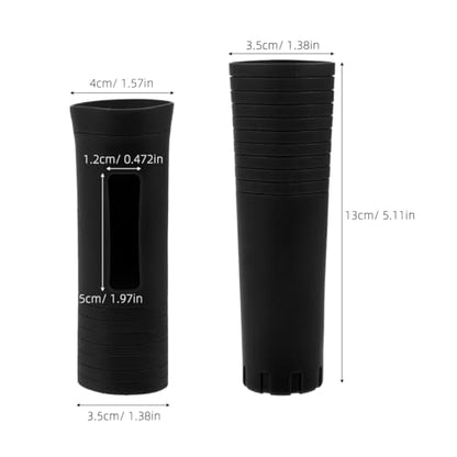 ibasenice 2PCS Microphone Handle Covers, Silicone Mic Sleeves, Black - color: Black