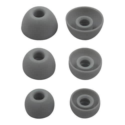 6 Pairs Replacement Silicone Ear Tips Compatible with Beats Studio Buds/Fit Pro/Studio Buds +, Silicone Earbuds Eartips Buds Cover Set for Beat Studio Buds (Dark Grey with Pen) - color: Dark Grey with Pen