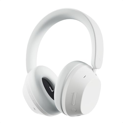 Clemm Preset Wireless Over-Ear Headphones, 95H Playtime, Bluetooth, 40mm Drivers, Built-in Mic, Memory Foam Earcups, Aux Cable Included, Foldable Design, Ivory - color: Ivory