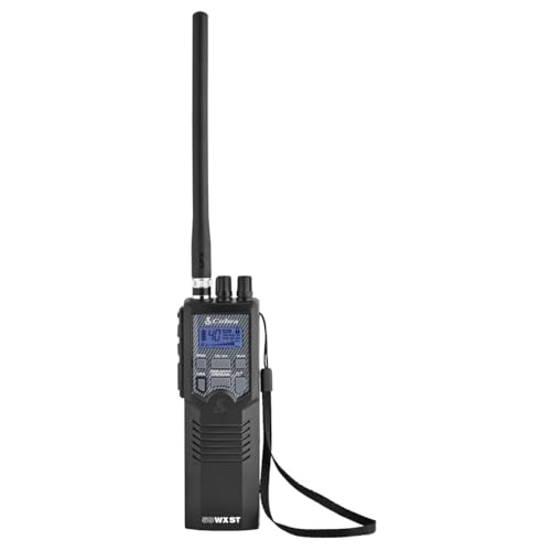 Cobra HH50WXST Handheld CB Radio - Emergency Radio with Access to Full 40 Channels and NOAA Alerts, Earphone Jack, 4 Watt Power Output, Noise Reduction and Dual Channel Monitoring, Black | Emergency Radio with Access to Full 40 Channels and NOAA Alerts, N