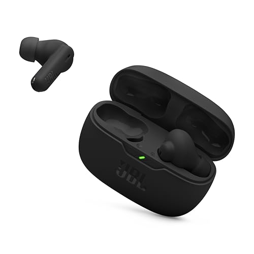 JBL Vibe Beam 2 - Noise Cancelling Earbuds - Black | JBL Pure Bass sound, Active Noise Cancelling with Smart Ambient, 4 mics for crisp, clear calls, Water and dust resistant
