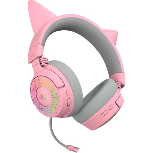 Razer Kraken Kitty V3 Pro Wireless RGB Gaming Headset, Pink - color: Quartz Pink