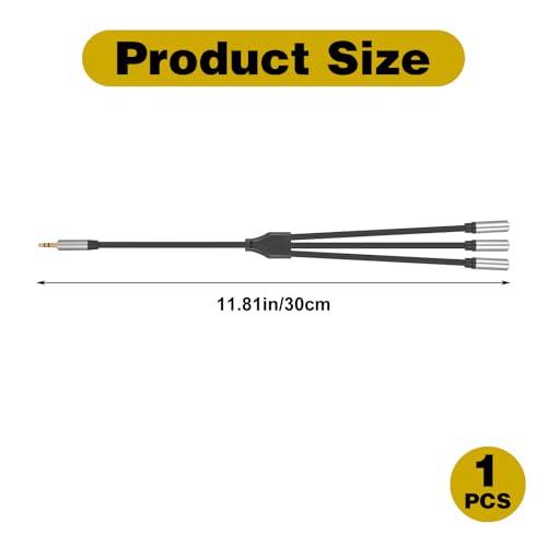 Audio Splitter, 3.5mm 3 Way Headphone Splitter 1 Input 3 Output Stereo Audio Distributor Cable Audio-Jack Splitters