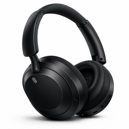 Wireless Noise Cancelling Headphones with 80H Battery, Bluetooth 5.4 Over Ear Headphones for Travel, Work & Calls, Deep Bass, Comfortable Fit