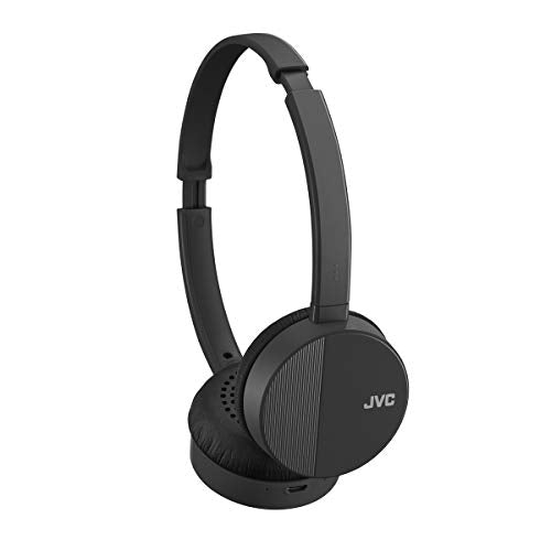 JVC HA-S23W Wireless Headphones - On Ear Bluetooth Headphones, Foldable Flat Design, 17-Hour Long Battery Life (Black) - color: Black