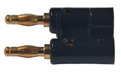 CESS Dual 4mm Banana Male Speaker Plug, Two Way Banana Plug, 10 Pack | Distinct black and red colors make connections easy to identify.
