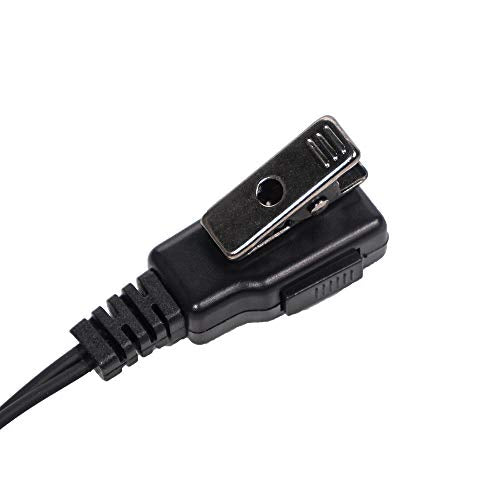 2-Pin Acoustic Tube Earpiece Compatible with TK-3107 UV-5R 2-Pack | PTT Mic, Comfort, Hands-Free, Lightweight, Covert, Surveillance Headset, Kenwood Baofeng BF-888S UV-82 TK-2107 TK-3207