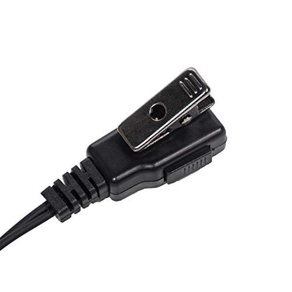 2-Pin Acoustic Tube Earpiece Compatible with TK-3107 UV-5R 2-Pack | PTT Mic, Comfort, Hands-Free, Lightweight, Covert, Surveillance Headset, Kenwood Baofeng BF-888S UV-82 TK-2107 TK-3207