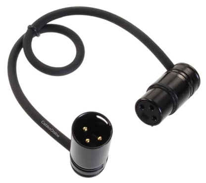 CablesOnline, 1ft. Low-Profile Slim Right-Angle 3-Pin XLR Male to Female Adjustable-Angle Microphone Cable, X3-0001