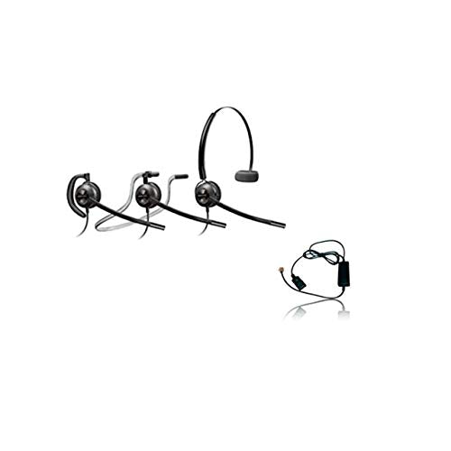 Global Teck Bundle, Plantronics HW540 Headset Bundle Noise-Canceling and Avaya Phone Cord, Compatible with 1408, 1416, 2410, 2420, 4606, 4610, 4610SW, 4612 (HW540 Convertible Headset Inteli Bundle) - size: HW540 Convertible Headset Inteli Bundle