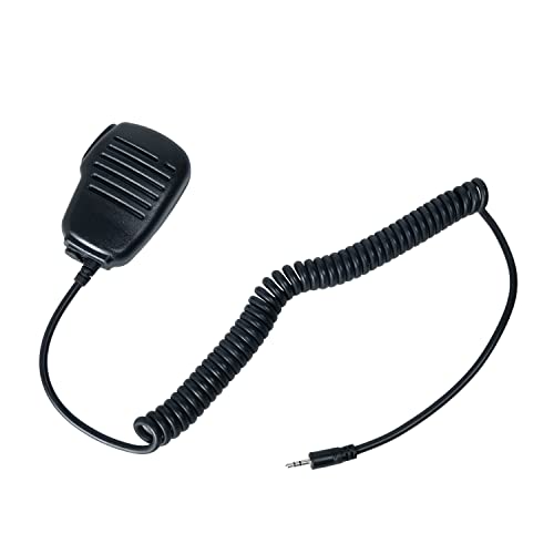Caroo Handheld Speaker Mic 1 Pin 2.5mm Shoulder Microphone with Reinforced Cable Compatible with Cobra Walkie Talkie Two Way Radio Accessories