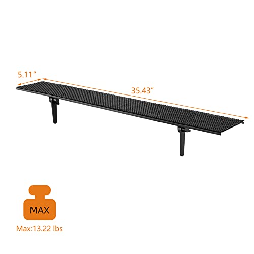 No Drill TV Top Shelf 35.43 inch Wide Monitor Top Mounting Bracket Platform Holds Speaker, AV Receiver, Media Box, Game Console and More (CS106XL) - size: 35.43 inch