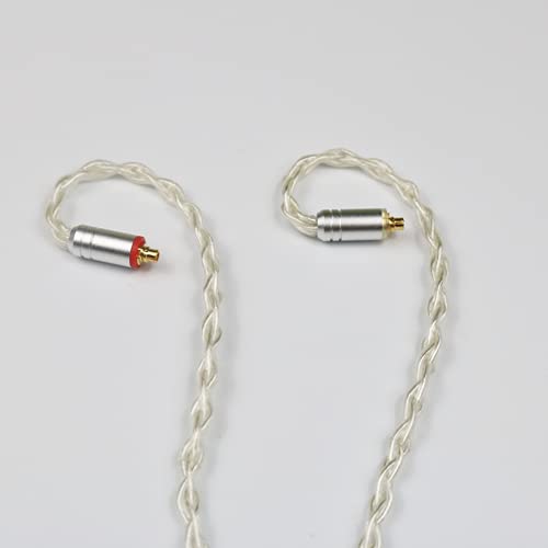 MMCX 3.5MM Upgrade Earphone Cable 8Core Silver Plated Copper Upgrade Detachable Earphone Wire for Shure 846 535 Tin Audio T2 Plus P1 (3.5MM, MMCX)