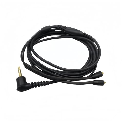 Replacement EAC64BK 64 -Inch Detachable Earphone Cable for Shure SE215, SE315, SE425 SE535 and SE846 Earphones (Black) - color: Black