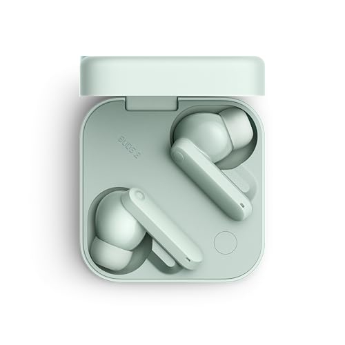 CMF By Nothing Buds 2 48dB Hybrid ANC True Wireless Earbuds, Strong and Comfort Noise Cancelling, Ultra Bass and Dirac Sound, in-Ear Detection, 55H Playtime, 6ENC Mics, Bluetooth 5.4Light Green - color: Light Green