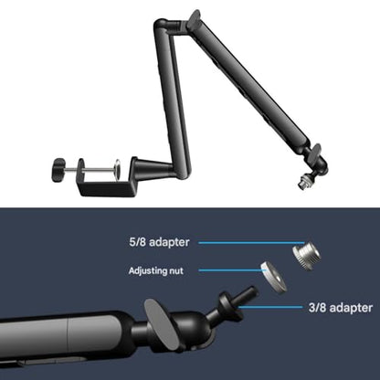 Profile Desk Microphones Boom Arm Stand for Various Mics Including Blue Yet Models Adjustable Mics Boom