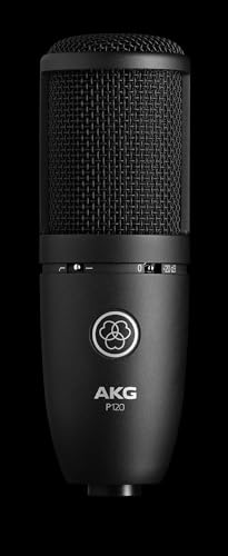 AKG Pro Audio P120 - Affordable 2/3-Inch Diaphragm Condenser Microphone for Clear Vocals & Instruments. Studio Recording or Live. XLR Connector. Black | Key details: Audio P120, Affordable 2/3 Inch Diaphragm Condenser Microphone - style: P120