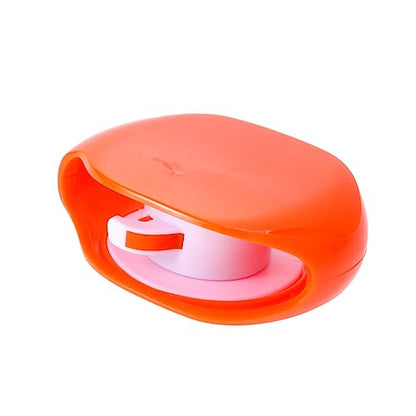Vaguelly Automatic Cord Winder for Earphones and Data Cables Retractable Organizer Box for Travel Compact Storage Solution in Orange
