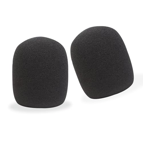 2 Pack Foam Mic Cover Handheld Microphone Windscreen | Fits Most Ball-Type Microphone, Soft and Comfortable Mic Muffler Handheld Microphone Cover