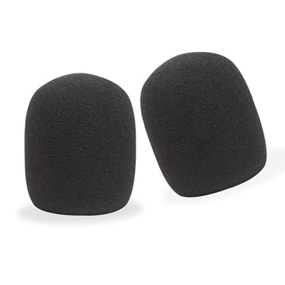 2 Pack Foam Mic Cover Handheld Microphone Windscreen | Fits Most Ball-Type Microphone, Soft and Comfortable Mic Muffler Handheld Microphone Cover