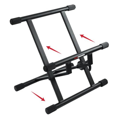 Gator Frameworks Adjustable Guitar Amp Stand, Fits Most Combo Amplifiers | Lift and angle your combo amp for better projection with adjustable height & support for loads up to 176 lb. (GFW-GTR-AMP) - style: Mid Profile Stand