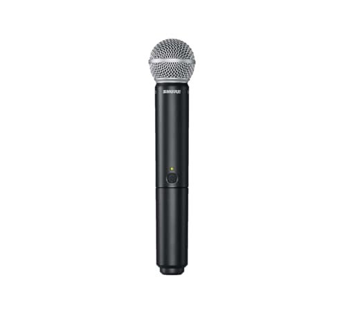 Shure BLX2/SM58 Handheld Wireless Transmitter J11 Band (596–620 MHz) – SM58 Cardioid Dynamic Capsule, Up to 14 Hr Battery, 300 ft Range, Compatible with BLX Receivers | SM58 capsule with BLX wireless and cardioid pickup for live performance, sound reinfor