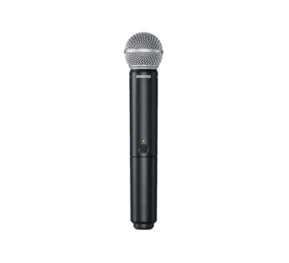 Shure BLX2/SM58 Handheld Wireless Transmitter J11 Band (596–620 MHz) – SM58 Cardioid Dynamic Capsule, Up to 14 Hr Battery, 300 ft Range, Compatible with BLX Receivers | SM58 capsule with BLX wireless and cardioid pickup for live performance, sound reinfor