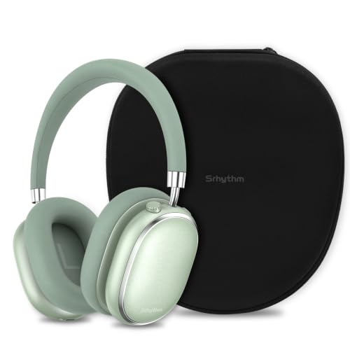 Srhythm NiceComfort 95 Hybrid Noise Cancelling Headphones Wireless | Bluetooth with Transparency,ENC,HD Sound,Slim Headphones Lightweight - color: Mint Green