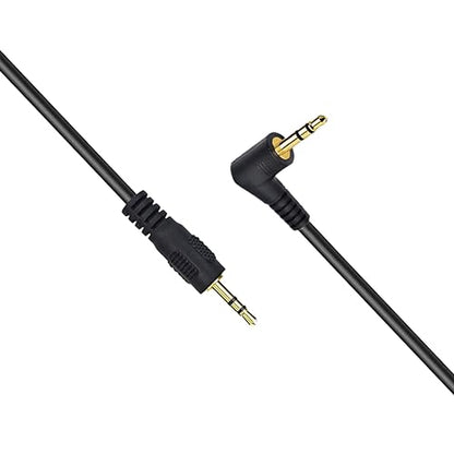 Seadream 6Ft Angled Male to Male 2.5mm Subminiature Stereo Headset Headphone Gold Plated Connector Cable - style: Angled to Straight
