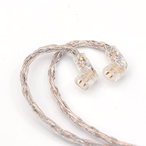 Linsoul Tripowin Jelly 16-Core Hybrid Mixed Conductor IEM Upgrade Cable | 21 Wires Per Core, OCC+Alloy Copper Graphene+OCC Mixed, Braided Wire for Audiophile Musician, 3.5mm, Recessed 2pin - size: Recessed 2-Pin, style: 3.5mm