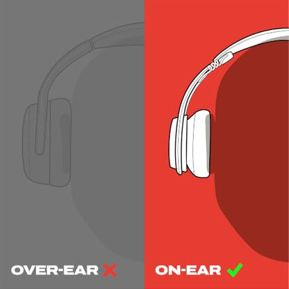 Skullcandy Icon 180 Wired On-Ear Headphones - Black | Built-In 85dB Volume Limiter, Comfortable, Adjustable Headband, Convenient for Travel with 3.5mm AUX Plug, In-Line Microphone