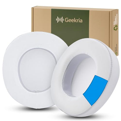 Geekria Sport Cooling-Gel Replacement Ear Pads for SteelSeries Arctis Nova Pro Wired/ Nova1/ 1P/ 1X/ Nova3/ 3P/ 3X/ Nova4/ 4P/ Nova5/ 5P/ 5X/ Nova7/ 7P/ 7X Headphones (White/Grey) - color: White