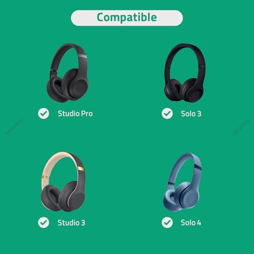 GEEKRIA Audio Cable Compatible with Beats Studio Pro/3/2, Solo 4/3/2, Mixr, Pro Headphones, 1/8" (3.5mm) to 3.5mm Aux Replacement Stereo Cord (4 ft/1.2 m)